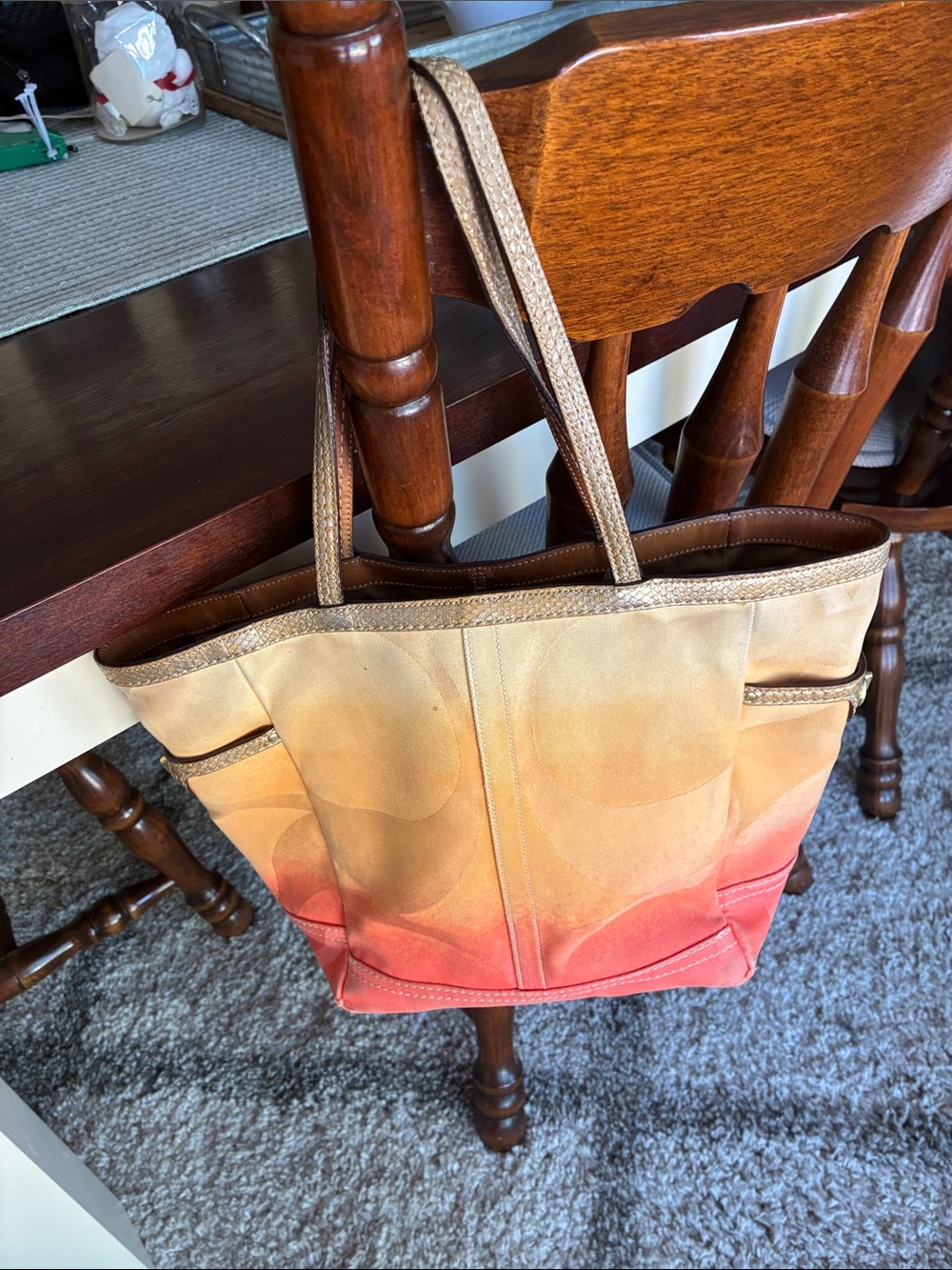Authentic Coach Legacy Sunrise Orange Ombré